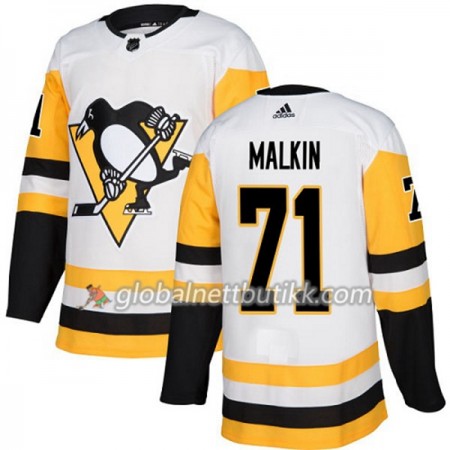 Pittsburgh Penguins Hockeydrakt Evgeni Malkin 71 2017-2018 Hvit Adidas Authentic - Herre